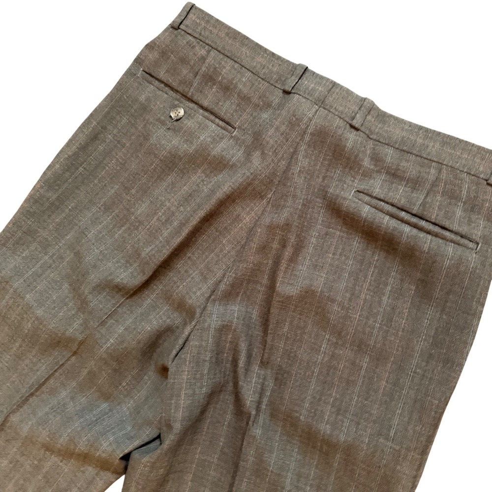 John Henry Double Breasted Suit Gray Plaid Wool Blend Pleated Pants 40R/34x29 - Picture 11 of 11
